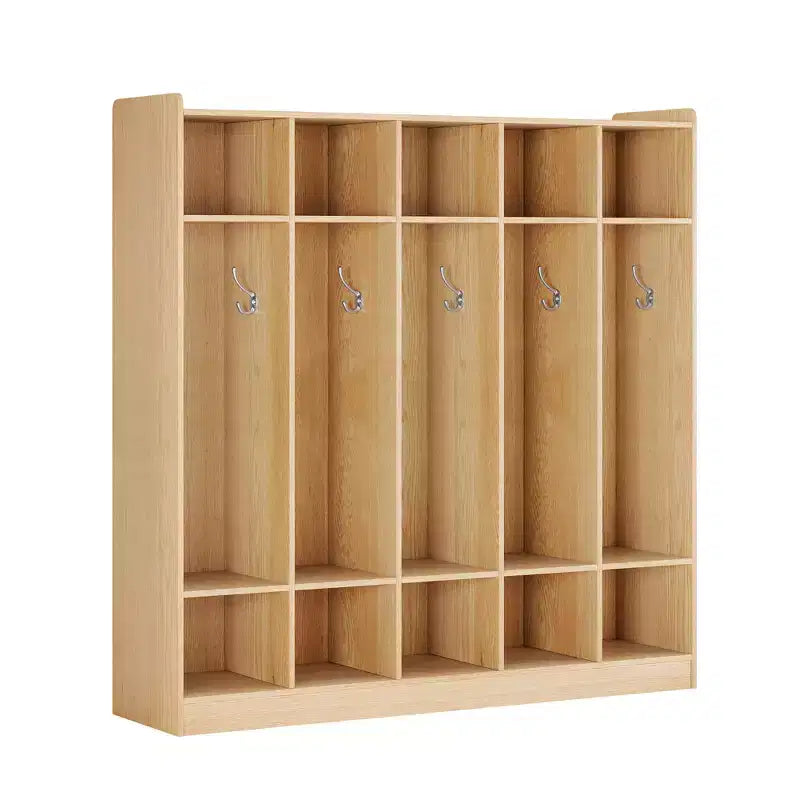 Vestiaire de classe 5 sections avec 10 casiers, organisateur de rangement avec 10 crochets pour la maison, l'école, la crèche, la maternelle