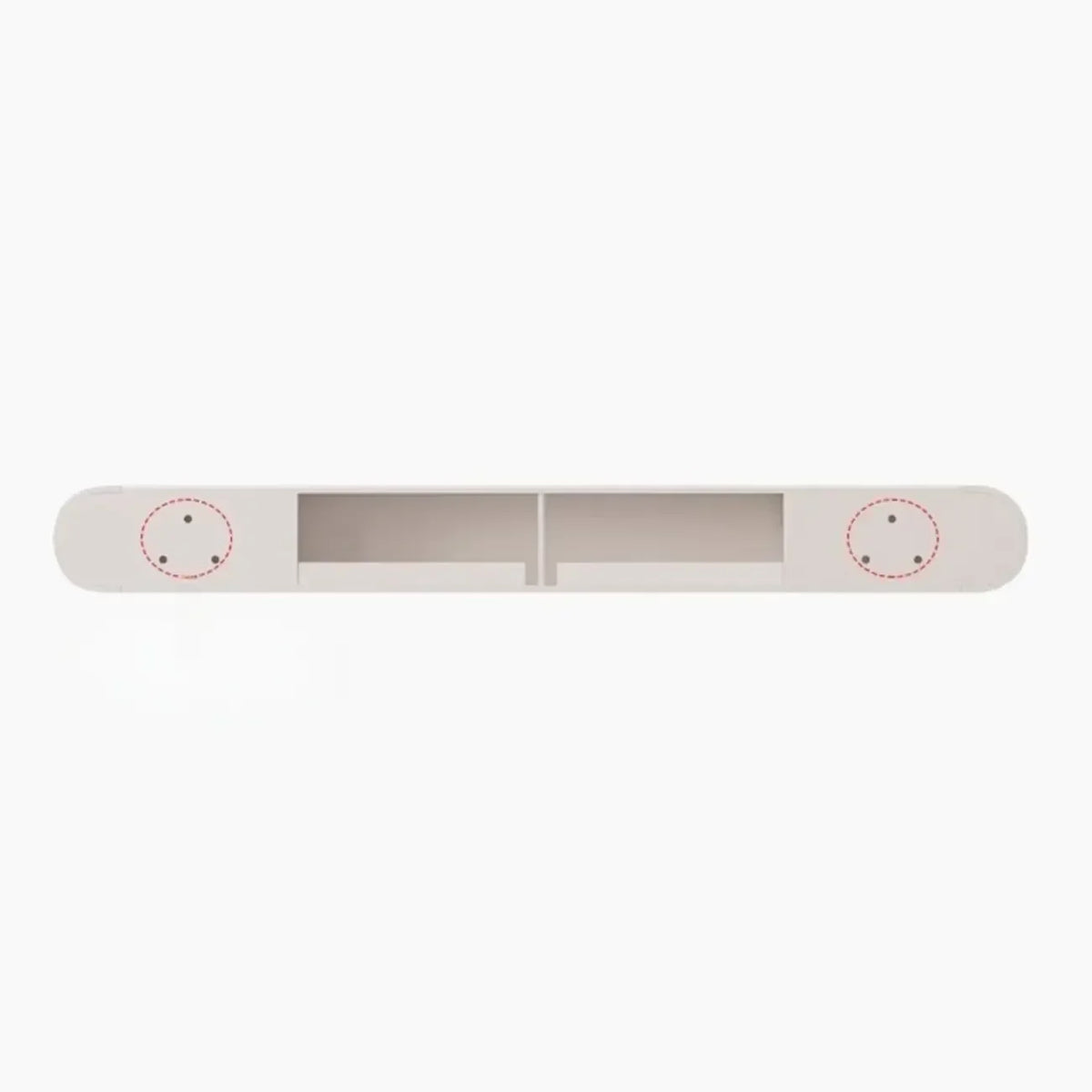 Meuble TV flottant en bois blanc avec rangement pour le salon