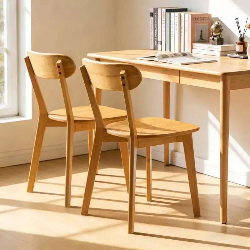 Chaises de salle à manger en bois massif de style moderne du milieu du siècle, lot de 2, pour salle à manger, restaurant ou salon - Panipeachy