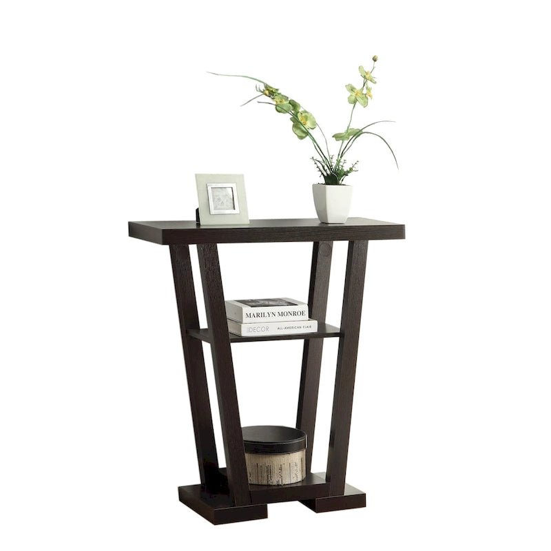 Table console Newport V avec étagères de Convenience Concepts
