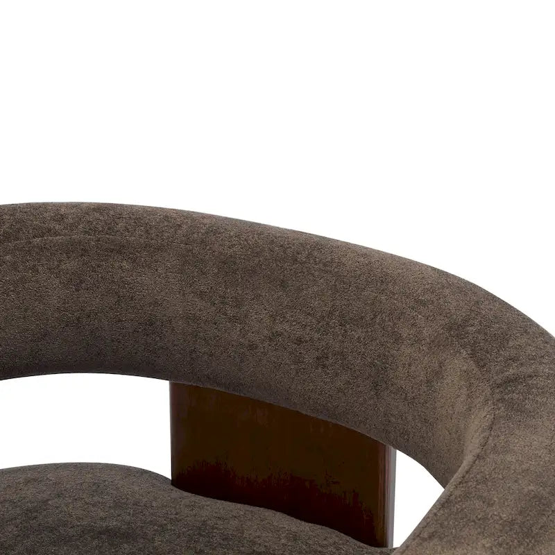 Fauteuil d'appoint moderne en tissu bouclette rembourré
