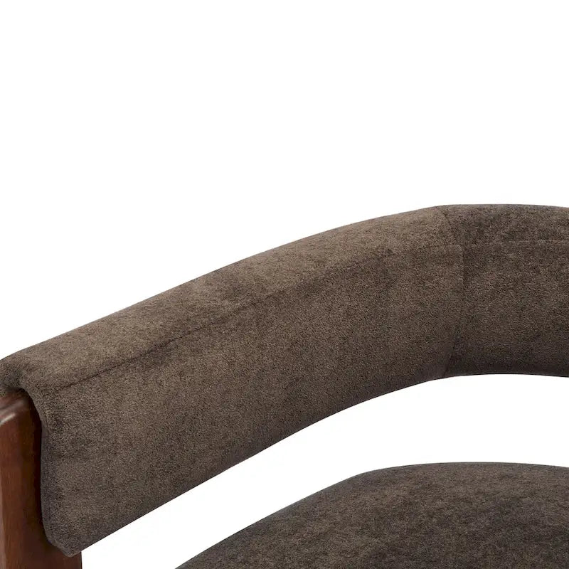Fauteuil d'appoint moderne en tissu bouclette rembourré