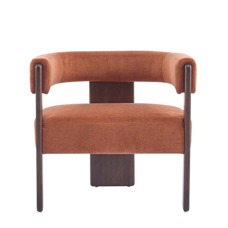 Fauteuil d'appoint moderne en tissu bouclette rembourré