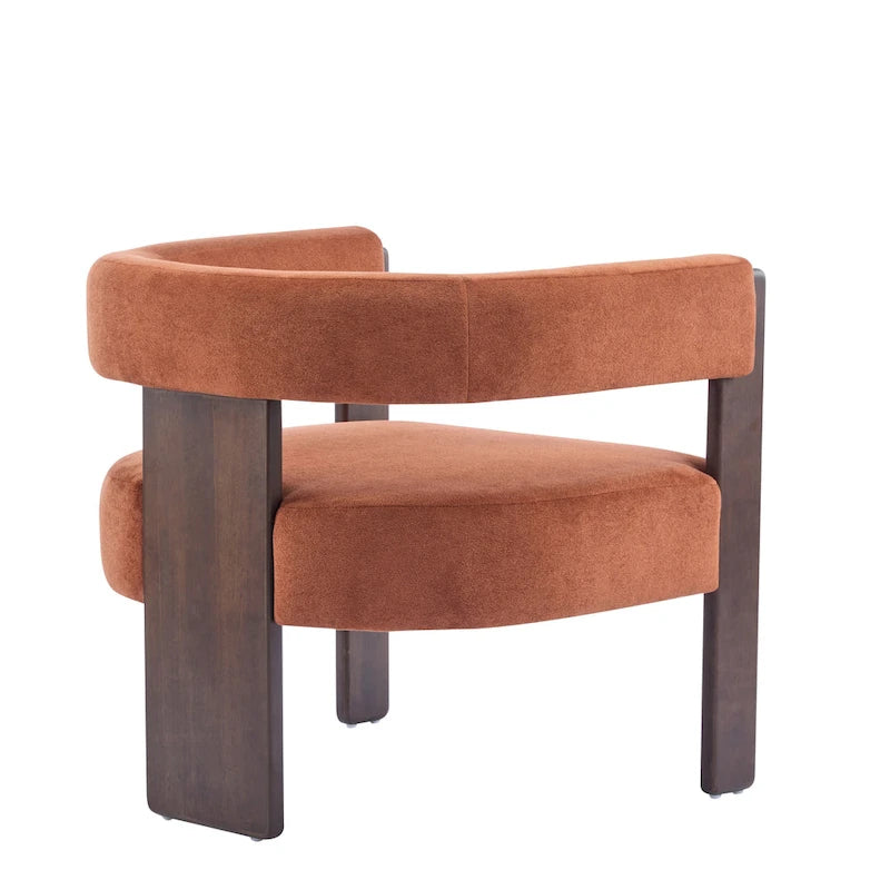 Fauteuil d'appoint moderne en tissu bouclette rembourré