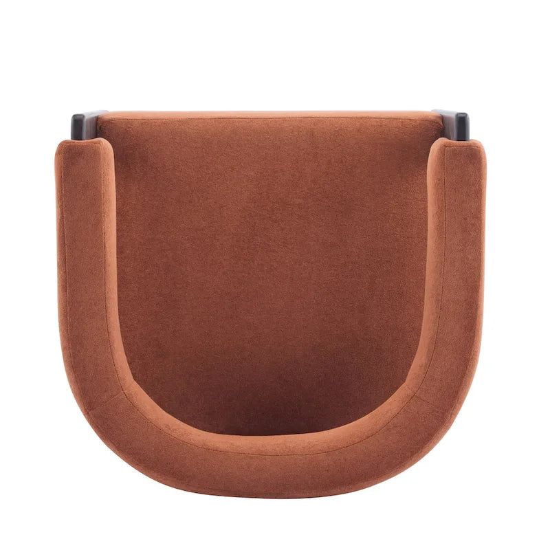 Fauteuil d'appoint moderne en tissu bouclette rembourré