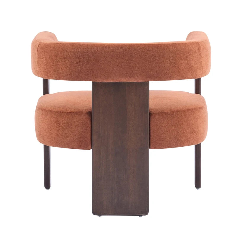 Fauteuil d'appoint moderne en tissu bouclette rembourré