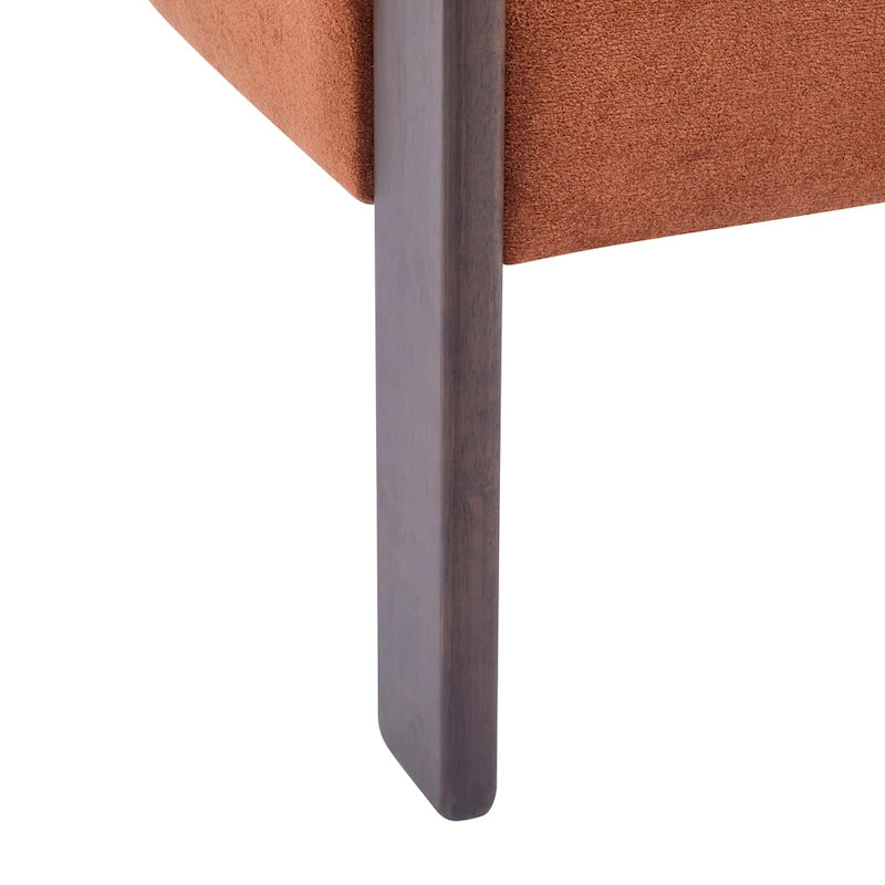 Fauteuil d'appoint moderne en tissu bouclette rembourré