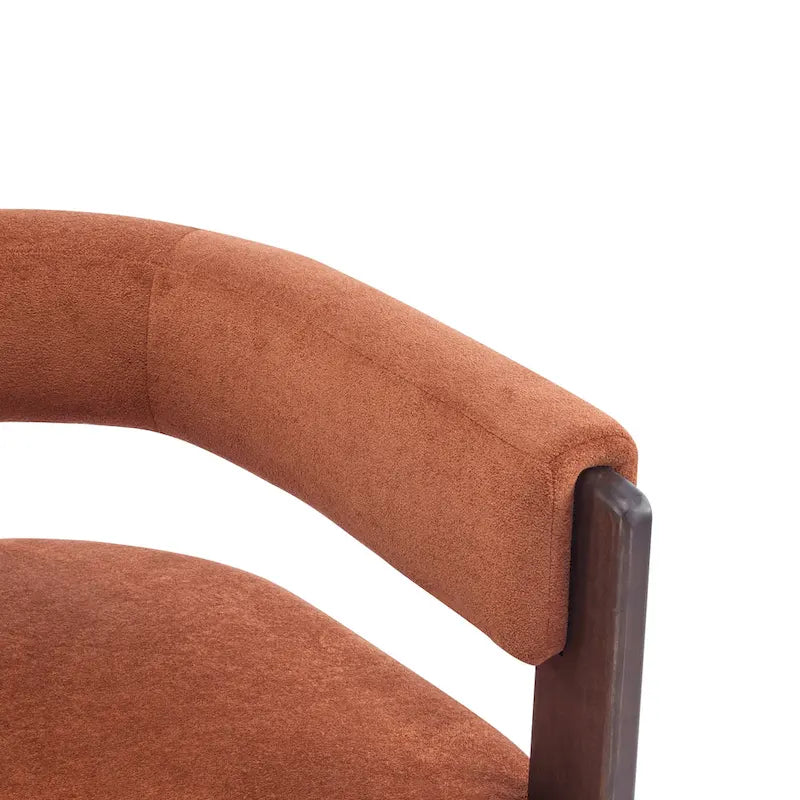 Fauteuil d'appoint moderne en tissu bouclette rembourré