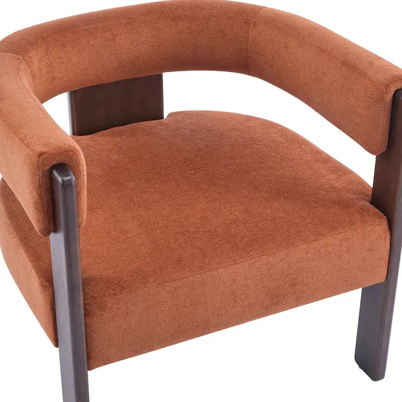 Fauteuil d'appoint moderne en tissu bouclette rembourré