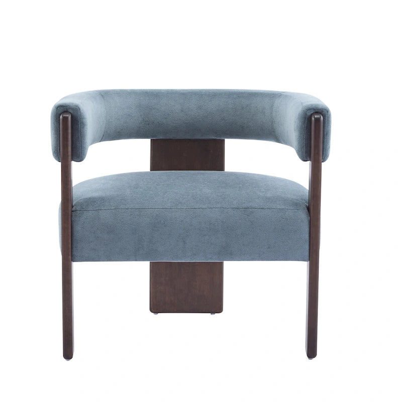 Fauteuil d'appoint moderne en tissu bouclette rembourré