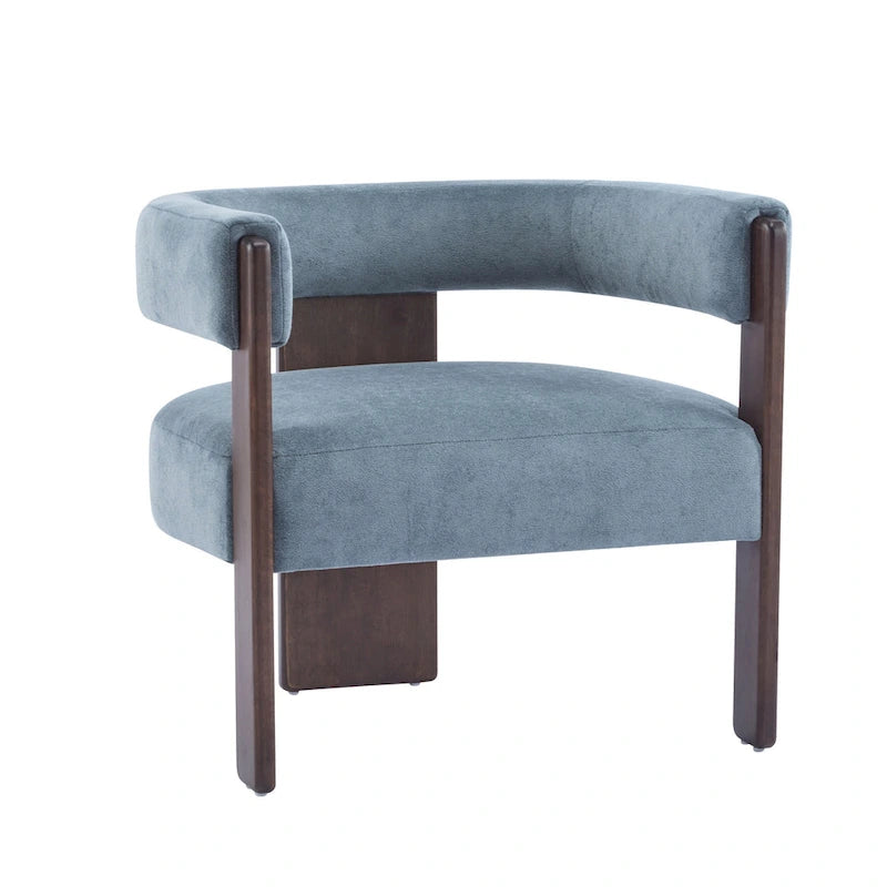 Fauteuil d'appoint moderne en tissu bouclette rembourré