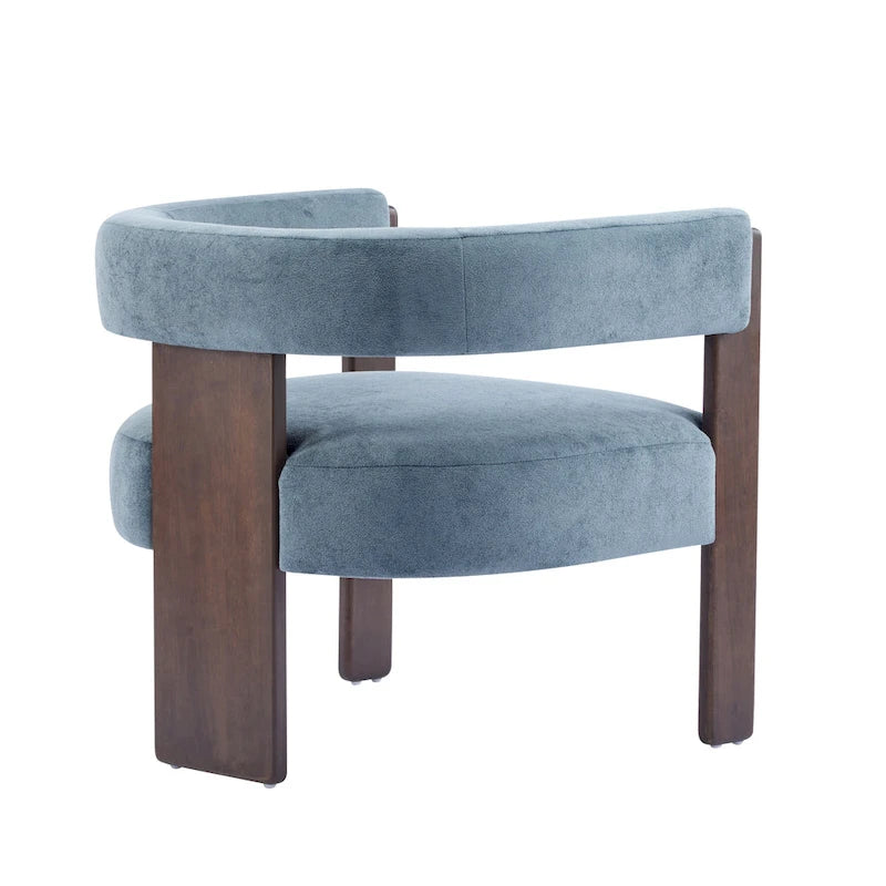 Fauteuil d'appoint moderne en tissu bouclette rembourré