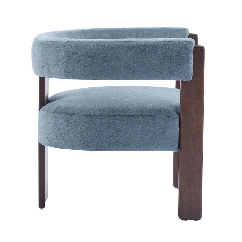 Fauteuil d'appoint moderne en tissu bouclette rembourré