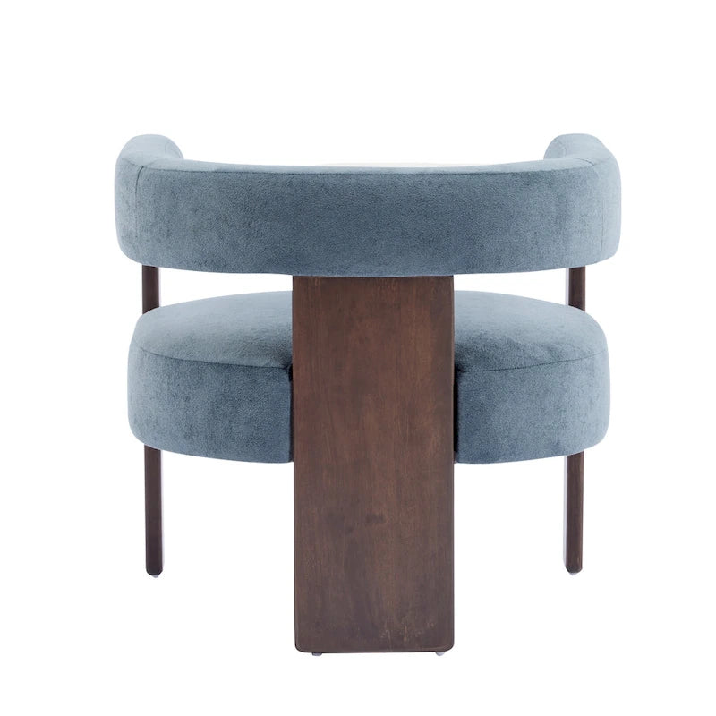 Fauteuil d'appoint moderne en tissu bouclette rembourré