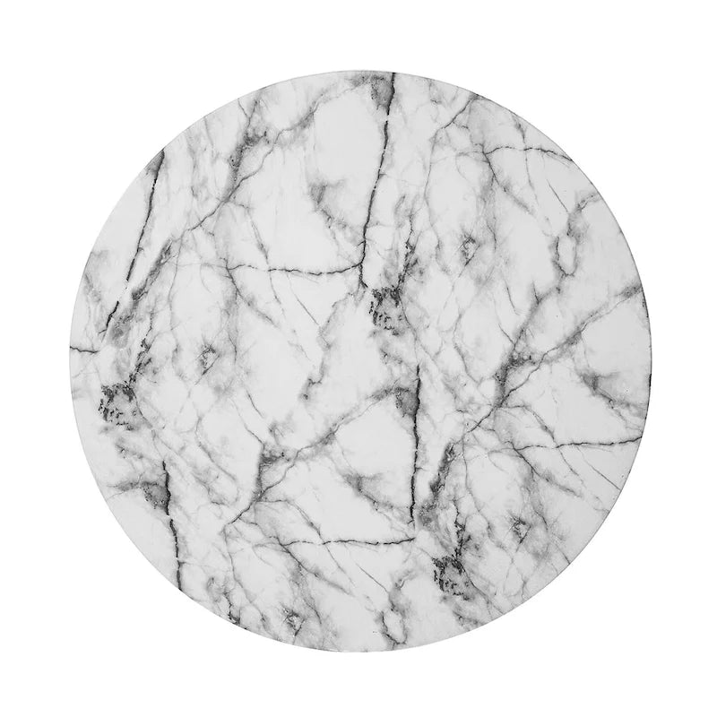 Table d'appoint moderne en faux marbre de 20,75 po de hauteur