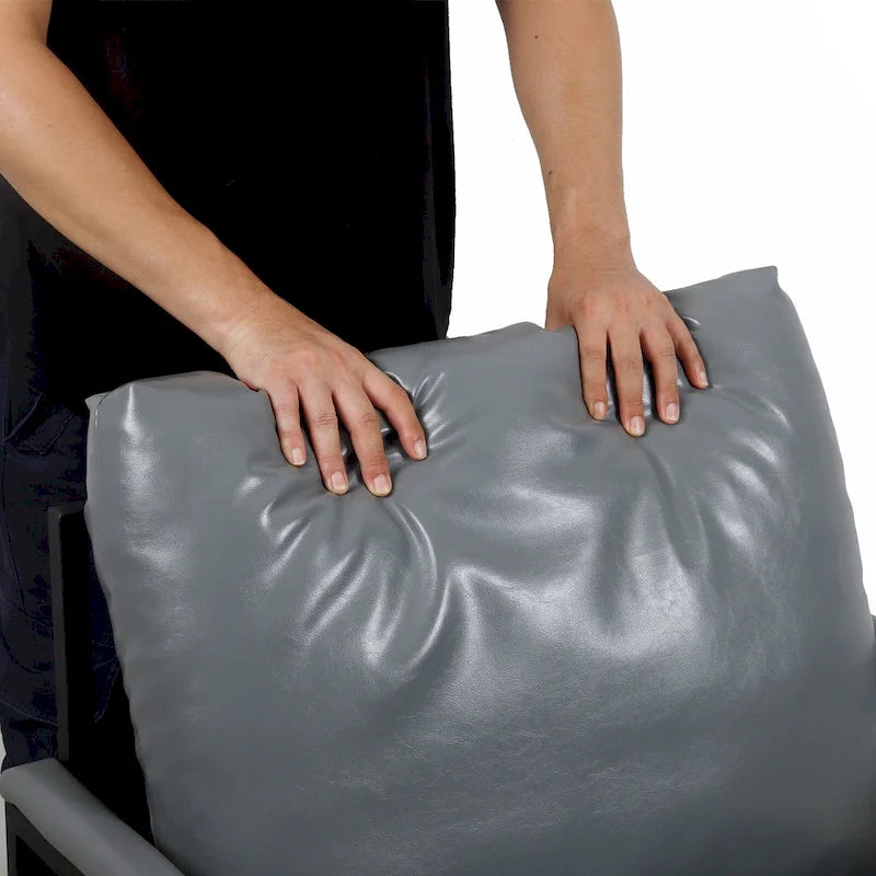 Fauteuil moderne de 74 cm avec pieds antidérapants et cadre métallique robuste