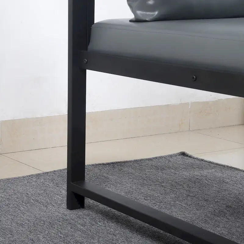 Fauteuil moderne de 74 cm avec pieds antidérapants et cadre métallique robuste