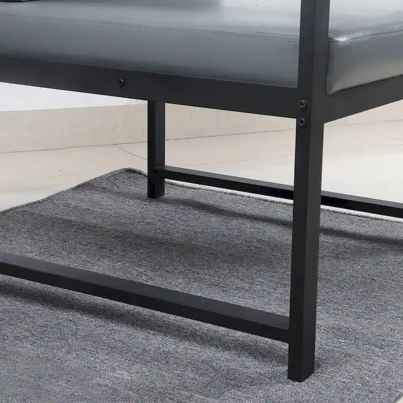 Fauteuil moderne de 74 cm avec pieds antidérapants et cadre métallique robuste