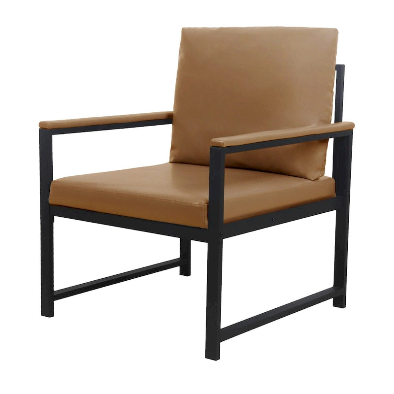 Fauteuil moderne de 74 cm avec pieds antidérapants et cadre métallique robuste