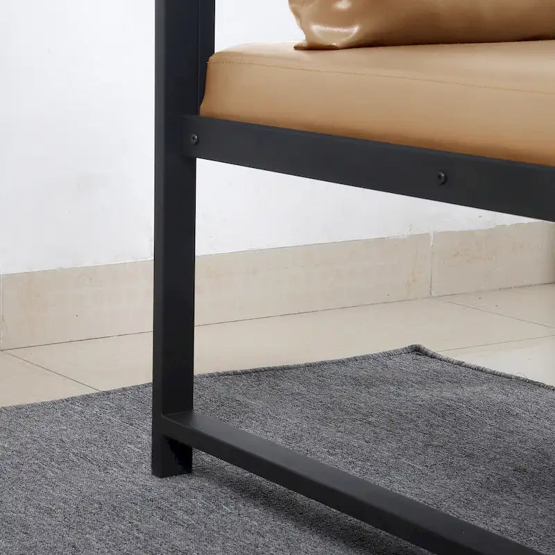 Fauteuil moderne de 74 cm avec pieds antidérapants et cadre métallique robuste