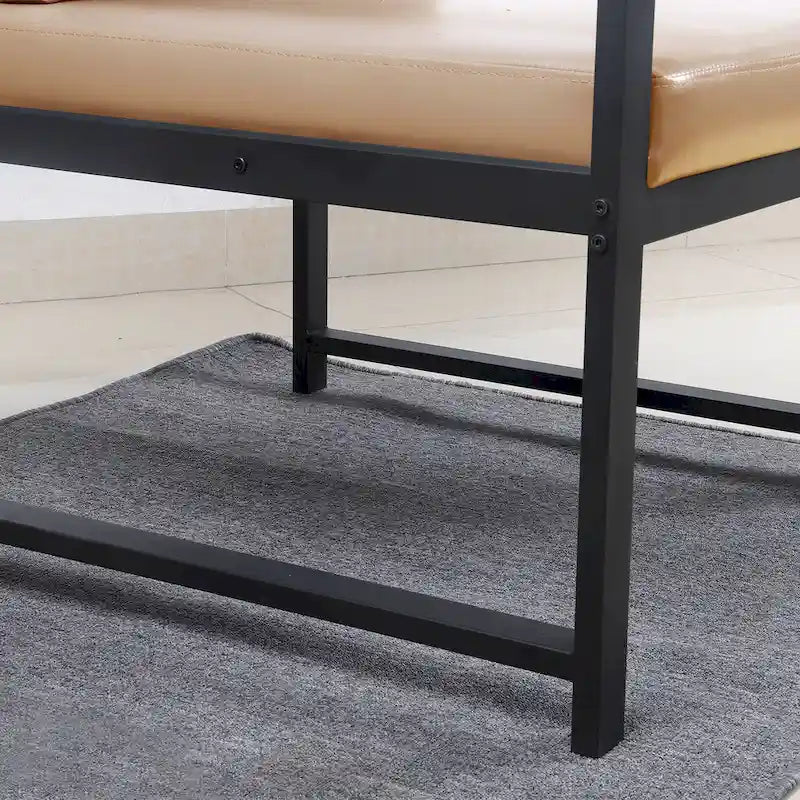 Fauteuil moderne de 74 cm avec pieds antidérapants et cadre métallique robuste