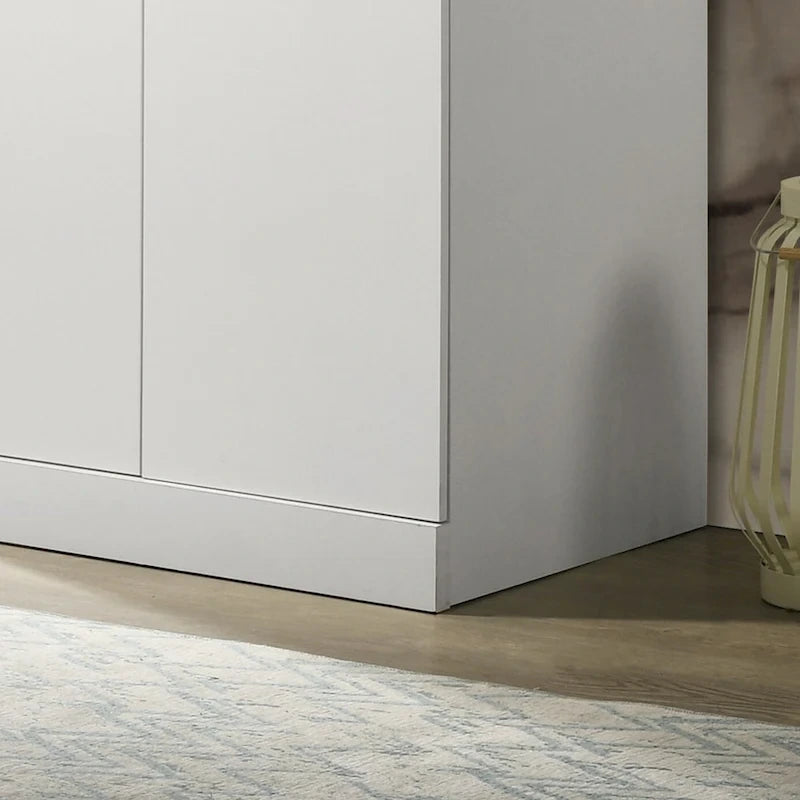 Armoire double moderne avec étagère de rangement et tringle de penderie