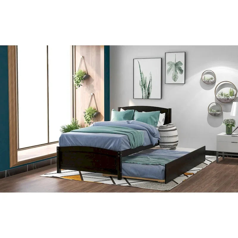 Lit plateforme Twin Pine avec lit gigogne