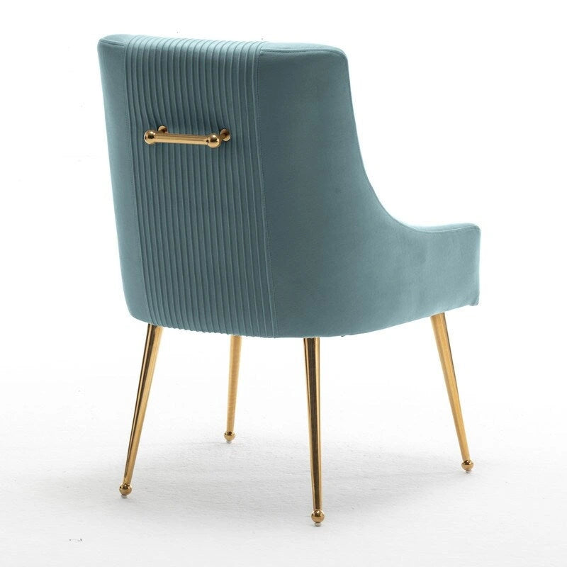SEYNAR Lot de 8 chaises de salle à manger modernes en velours glamour, chaise de coiffeuse capitonnée pour salon (sans table)