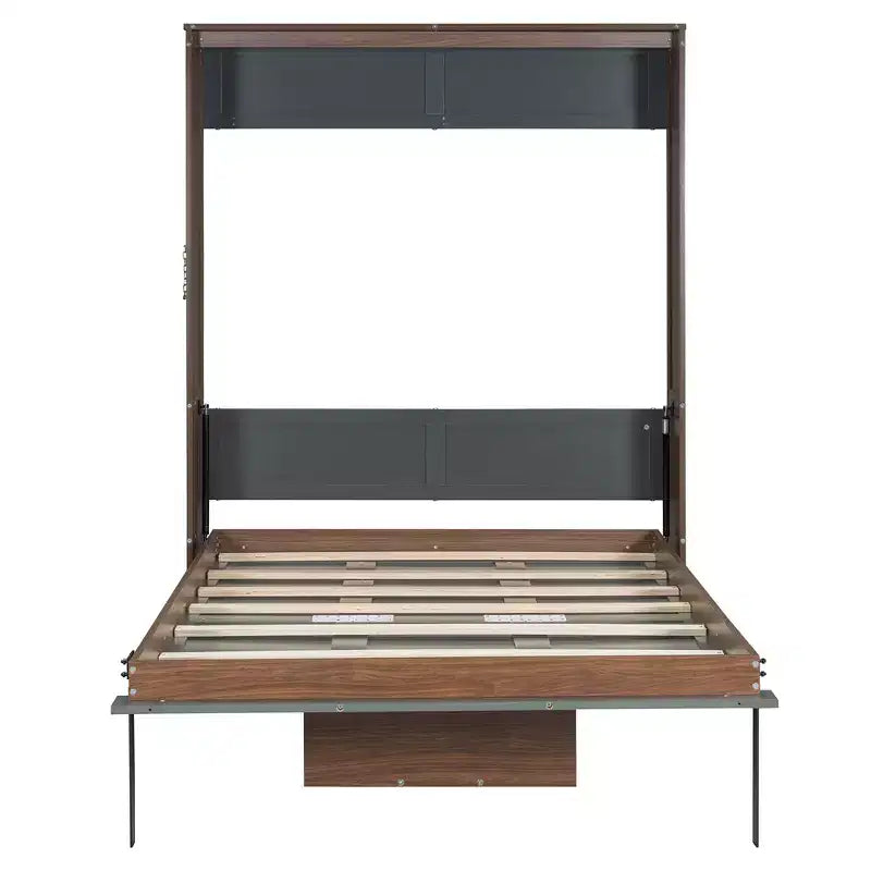 Lit escamotable pleine grandeur, lit mural en bois pleine armoire avec bureau pliable, lit mural pliant pour chambre d'amis/bureau