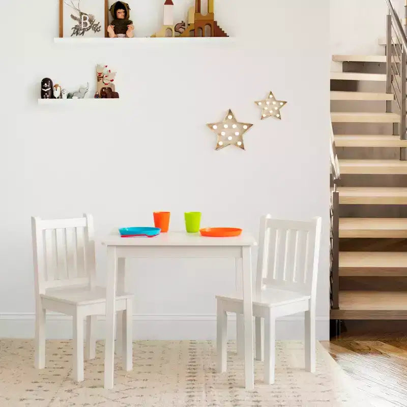 Ensemble table et 2 chaises en bois pour enfants (3 pièces) - Humble Crew