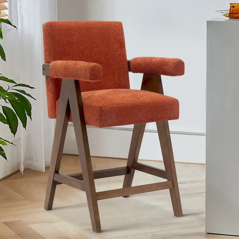 Tabouret de comptoir rembourré contemporain, unité
