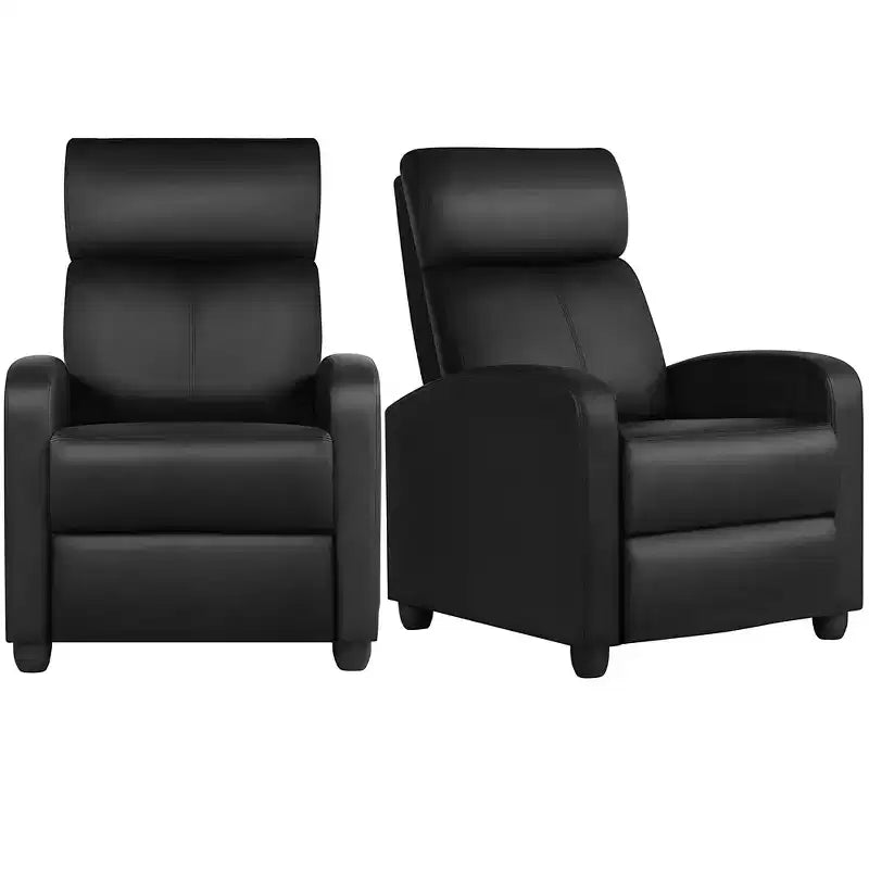 Yaheetech Lot de 2 Canapés Inclinables Modernes en Cuir PU pour Salon, Chambre