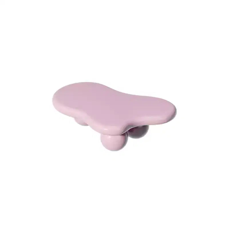 Table basse rose en forme de nuage avec pieds boules, 1 personne