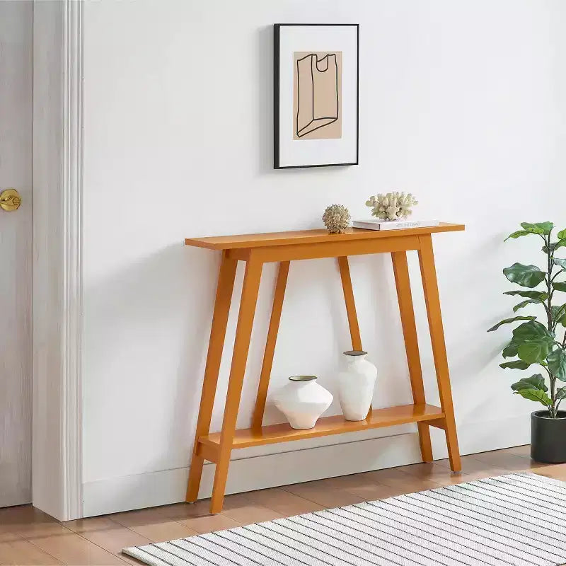 Kings Brand Furniture – Console étroite avec étagère de rangement pour couloir, entrée, vestibule, salon
