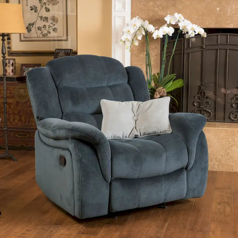 Fauteuil inclinable et relax glissant en acier Hawthorne par Christopher Knight Home