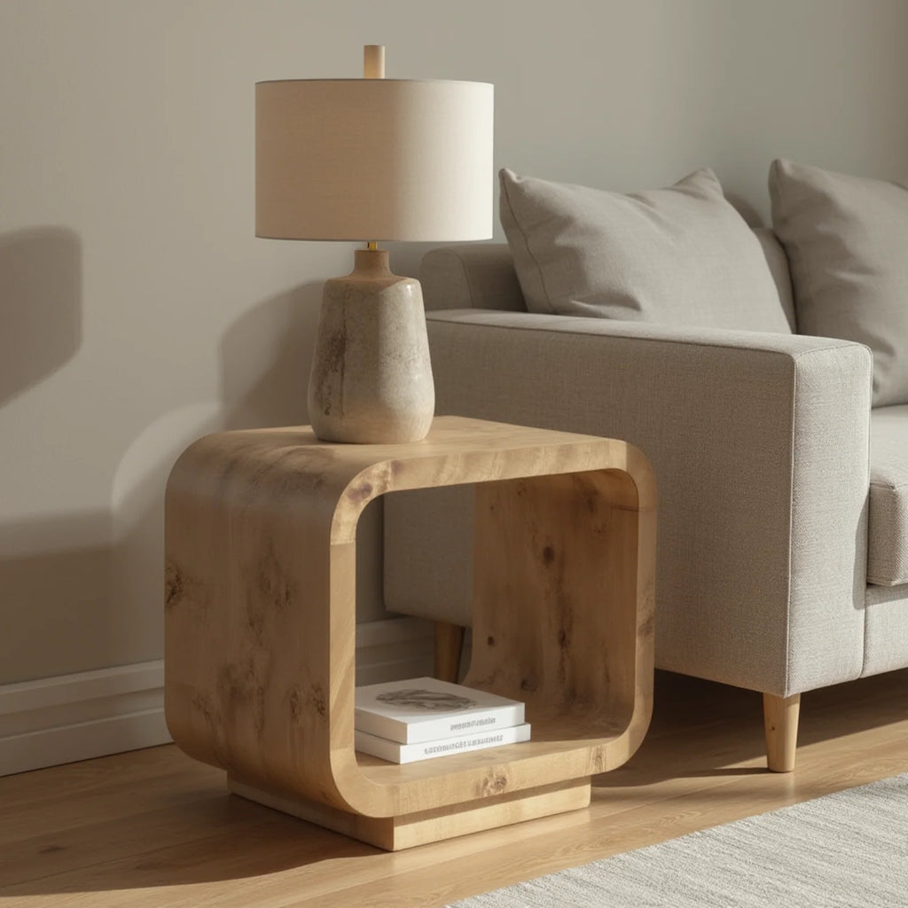 Table d'appoint moderne avec plateau rectangulaire