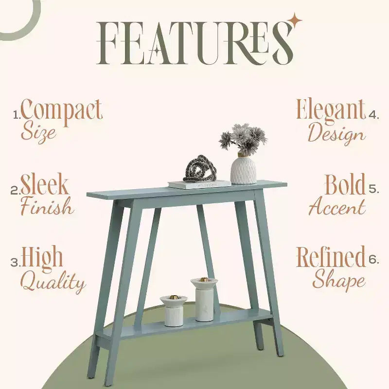 Kings Brand Furniture – Console étroite avec étagère de rangement pour couloir, entrée, vestibule, salon