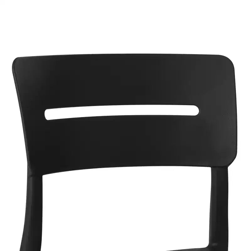 Ensemble table de salle à manger d'extérieur WestinTrends Playa Modern 5 pièces en résine avec chaises empilables