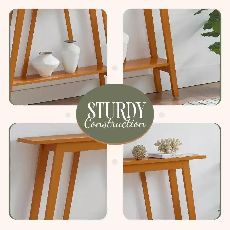 Kings Brand Furniture – Console étroite avec étagère de rangement pour couloir, entrée, vestibule, salon