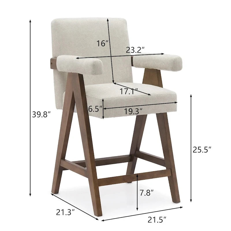 Tabouret de comptoir rembourré contemporain, unité