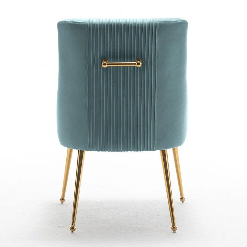SEYNAR Lot de 8 chaises de salle à manger modernes en velours glamour, chaise de coiffeuse capitonnée pour salon (sans table)