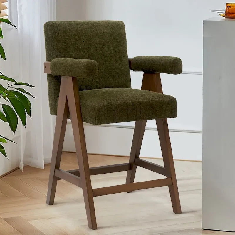 Tabouret de comptoir rembourré contemporain, unité