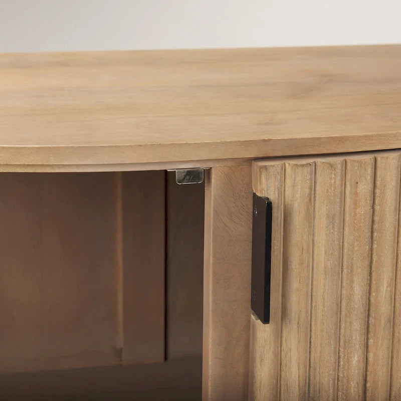 Meuble d'appoint en bois massif marron clair