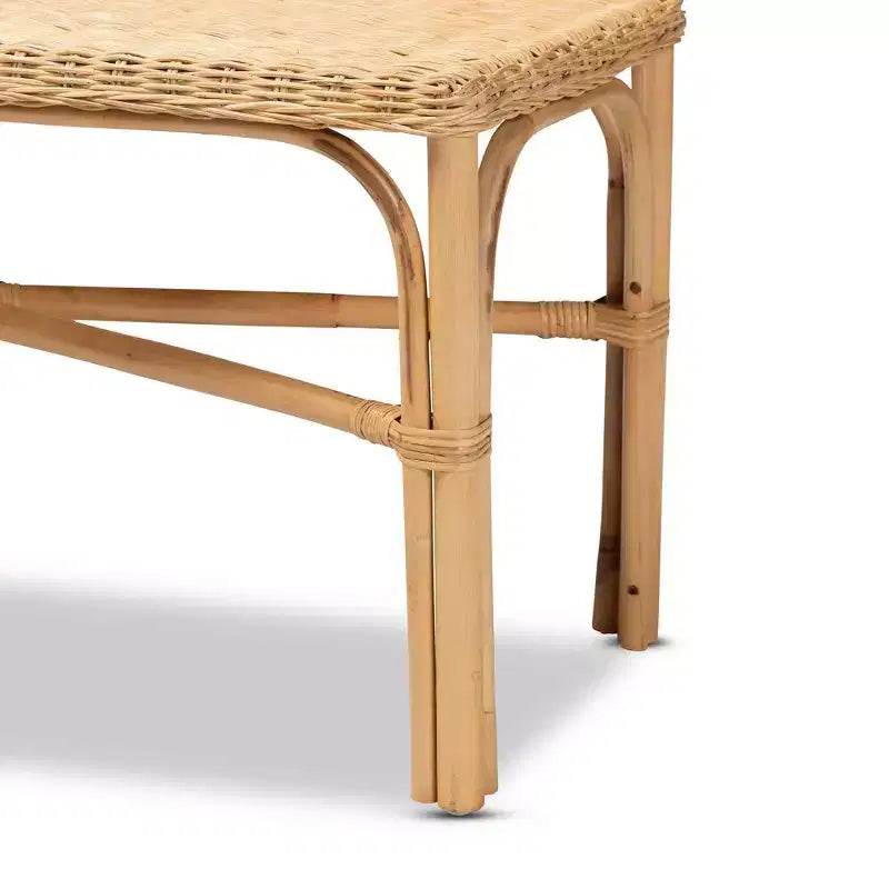 Banc d'appoint en rotin Cacaban naturel/marron - bali & pari : Fabriqué à la main, mobilier d'intérieur, siège d'entrée