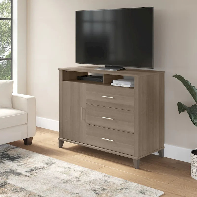 Meuble télé haut Somerset avec rangement par Bush Furniture
