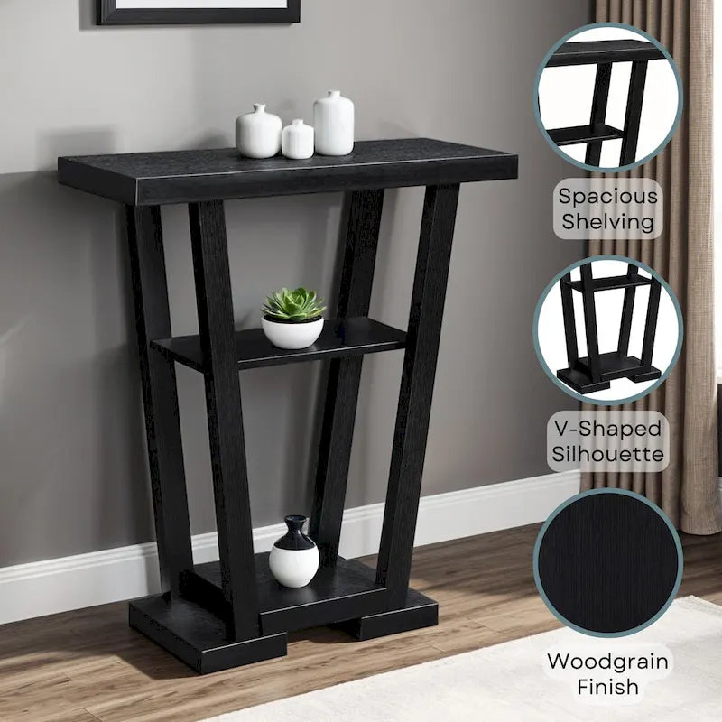 Table console Newport V avec étagères de Convenience Concepts