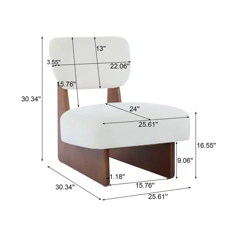 Lot de 2 chaises longues modernes beiges avec revêtement en polyester, piètement robuste en bois, pour différentes pièces