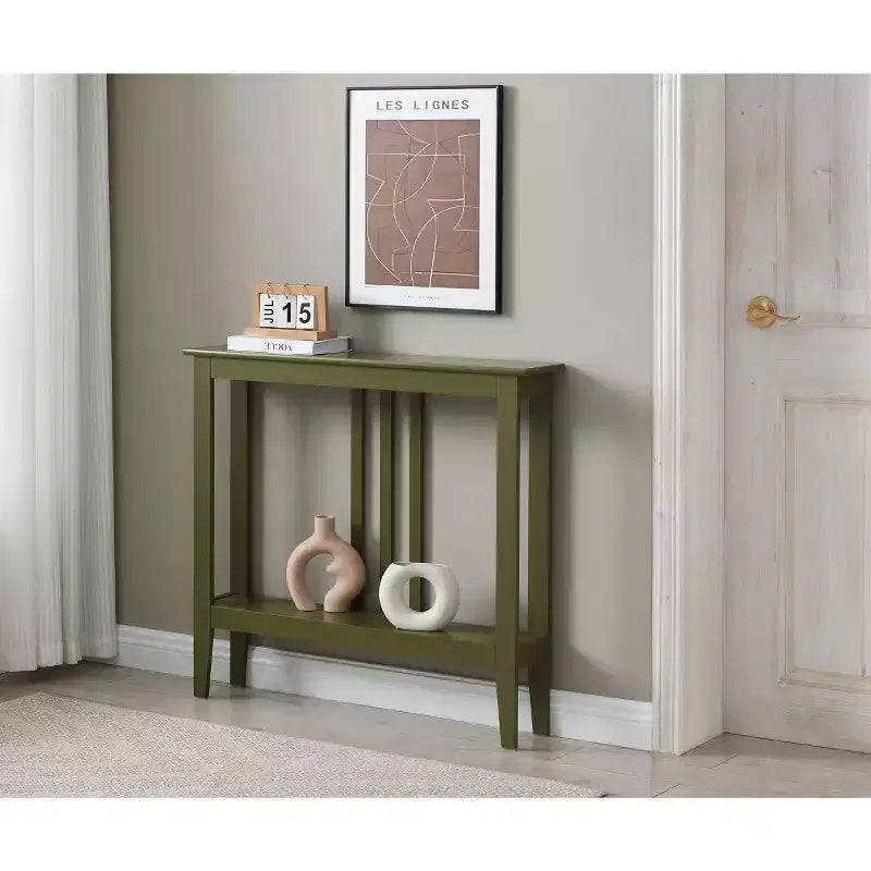 Console étroite avec étagères pour entrée, couloir ou salon