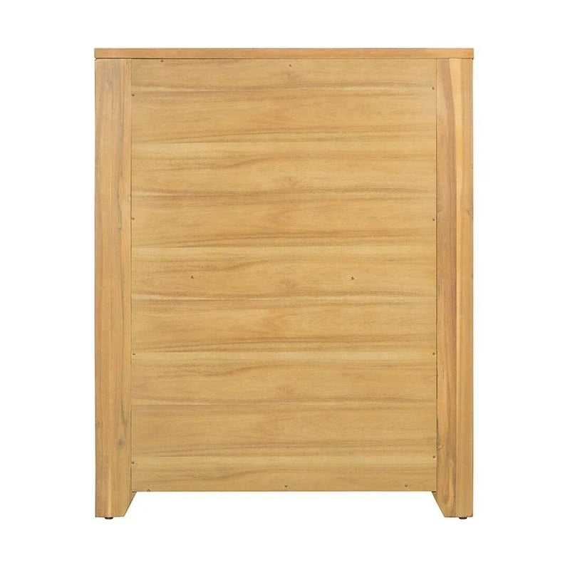 Commode de chambre en bois massif avec tiroirs, style fermette