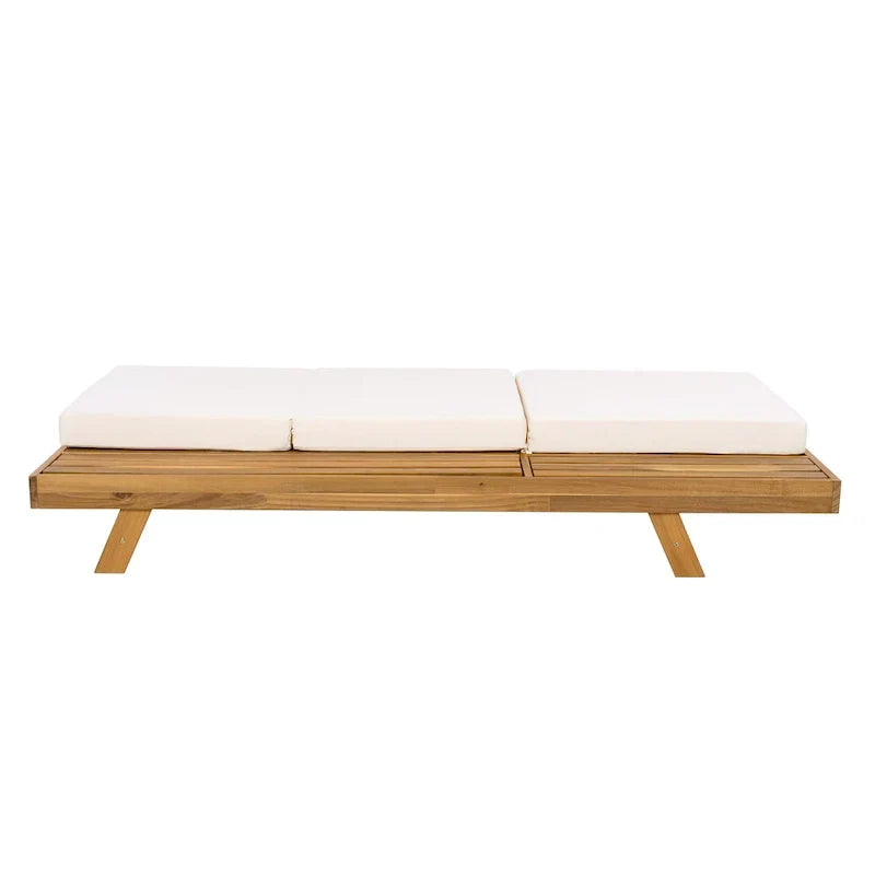 Christopher Knight Home - Ensemble de 2 chaises longues d'extérieur en bois d'acacia Michael